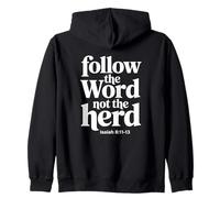 Follow The Word Not The Herd Christian Bible Verse Scripture Sudadera con Capucha
