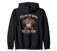 Follow The Word Not The Herd Christian Bible Verse Scripture Sudadera con Capucha