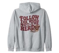 Follow The Word Not The Herd Christian Bible Verse Scripture Sudadera con Capucha