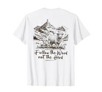 Follow The Word Not The Herd Christian Bible Verse Sheep Camiseta