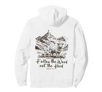 Follow The Word Not The Herd Christian Bible Verse Sheep Sudadera con Capucha