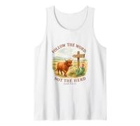 Follow The Word Not The Herd Isaiah 8:11-13 Western Cow Camiseta sin Mangas