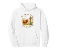 Follow The Word Not The Herd Isaiah 8:11-13 Western Cow Sudadera con Capucha