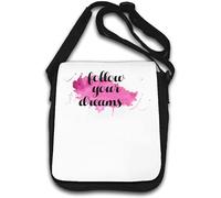 Follow Your Dreams Pink Splash - Bolso de hombro, color blanco