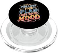Follow Your Plan Not Your Mood Mentalidad de disciplina PopSockets PopGrip para MagSafe
