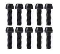 FOLODA 10 tornillos M6 x 20 mm, tornillos de acero de alta precisión, tornillos cónicos con arandelas, acero de alta precisión, tornillos de cabeza cónica con arandelas, reparación de bicicletas