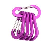 FOLODA 5 mosquetones multiusos de aleación de aluminio, mosquetón, mosquetón, clips de resorte para senderismo, camping, pesca, viajes, mosquetón