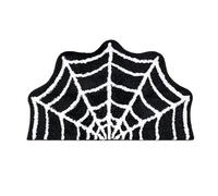 FOLODA Alfombra de cachemira sintética antideslizante para baño, cocina, entrada, decoración de espectros, calabaza