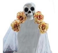 FOLODA Aro de temperamento simple para el pelo, diademas multifuncionales para Halloween, para un uso cómodo, aterradora diadema de rosa