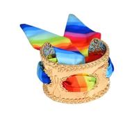 FOLODA Brazalete de aleación resistente con diseño de brazalete para mujer, versátil, tallas intrincadas, estilo retro, elegante, para mujer, cinta vibrante, One Size, como se describe
