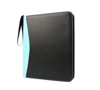 FOLODA Carpeta de almacenamiento de tarjetas coleccionables con 900 bolsillos, 9 páginas de bolsillo con cremallera alrededor, álbum de poliuretano con correa de muñeca para colecciones TCG, tarjetero
