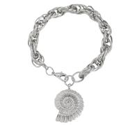 FOLODA Elegante con flecos de caracola, elegante con colgante de caracola, llamativa cadena de muñeca para los amantes de la moda, resistente a la decoloración, accesorio fluido, talla única, como se