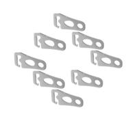 FOLODA Guyline - Placas de tensión para línea de lona | Herrajes de posicionamiento de cuerda de acero inoxidable 304 con apertura central, juego compacto de 8 piezas