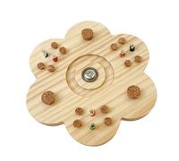 FOLODA Juguete de interacción para pájaros, juguete de picoteo, jaula de pájaros, de corcho, juguete de rompecabezas de madera para pájaros pequeños a grandes para conures