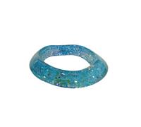 FOLODA Pulsera de resina con patrón de estrella brillante con patrón de estrella brillante, joyería elegante para mujeres y niñas, pulsera de resina colorida, talla única, como se describe