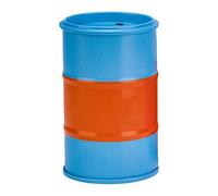 FOLODA Tambores de aceite en miniatura, diseño militar, modelo de guerra, juegos, terreno, paisaje, accesorios, estilos industriales, adornos para el hogar, modelo de tambor de aceite en miniatura