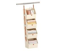FOLODA The Door Hanging Shelf with Double Stitched Seams, Beige