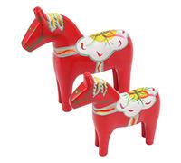 FOLOSAFENAR Caballo Sueco de Dala swedish horse 1 par ,Talla Fina ,Ingenioso Caballo de Madera Sueco de Dala Hecho a Mano para Adornos dala horse Standbeelden