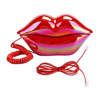 FOLOSAFENAR Creative Red Lips Teléfono Fijo Teléfono de Escritorio de Estilo Europeo para Oficina en casa ,Regalo para Amigos