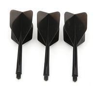 FOLOSAFENAR Dardo Integrado, Resistencia a la Rotura Eje de Dardo Integrado Y Plumas Vuelo de 90° Ligero para Su Juego de Dardos para Disfrutar de un Juego sin Interrupciones(Negro)