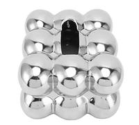 FOLOSAFENAR Soporte para Caja de Pañuelos ,Caja Dispensadora de Servilletas de Boca Ancha Galvanizada ,Cerámica ,Práctico ,Decorativo ,Pulido Suave ,Estable para el Aula(Galvanoplastia de Plata)