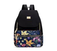 FOLOVEYA Mochila para Mujer Elegante Casual Bolso Antirrobo Impermeable Mochila de Impresión Ligero Bolsa de Hombro para Trabajo Escuela Viaje Uso Diario Grande Mochila de Poliéster Amarillo