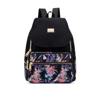 FOLOVEYA Mochila para Mujer Elegante Casual Bolso Antirrobo Impermeable Mochila de Impresión Ligero Bolsa de Hombro para Trabajo Escuela Viaje Uso Diario Grande Mochila de Poliéster Púrpura