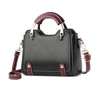 FOLOVEYA Moda Bolso de Mano Mujer Pequeño Elegante Flores Bolso Bandolerade con Colgante de Pompones Bolsa de Hombro Señoras Mensajero Cuero PU para Compras Trabajo Citas Viaje Negro
