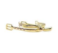 Folpus 1 Par de Espuelas para Caballo Accesorios Ecuestres de Competición Entrenamiento y Paseo Material de Hierro Resistente Adecuado para Hombres y, Oro