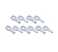 Folpus 10 Piezas Terminal de Ojal Conector Cable Metálico Accesorios Cuerda Acero Máquina Ejercicio Adecuado para Entrenamiento Reparación de Equipos, 6MM