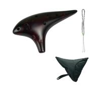 Folpus 12 agujeros Ocarinas tono puro con dignoings Beautiful Musical Instrument Instrumento Ocarina para adultos Boys Beginners, MarrÓn