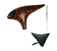 Folpus 12 agujeros Ocarinas tono puro con dignoings Beautiful Musical Instrument Instrumento Ocarina para adultos Boys Beginners, Amarillo