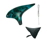Folpus 12 agujeros Ocarinas tono puro con dignoings Beautiful Musical Instrument Instrumento Ocarina para adultos Boys Beginners, Azul