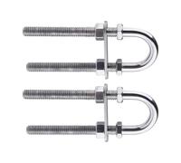 Folpus 2 piezas de de ojo de proa de popa de barco marino, pernos en U, accesorios para barco de acero inoxidable con arandelas de tuercas hexagonales