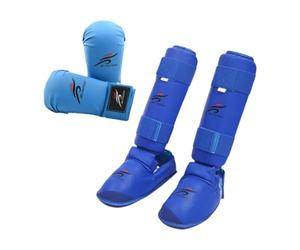 Folpus 2 Piezas Equipo de Karate Protector Deportivo Guantes Espinilleras Boxing Función Cómoda Material EVA Apto para Muay Thai Taekwondo Hogar Competición, m