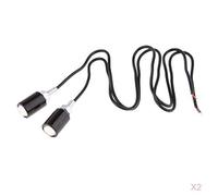 Folpus 2 Piezas Intermitentes de Motocicleta Lámparas Direccionales LED Pequeños de Aluminio Luz para Placa Compatibles con Motocicletas y Autos