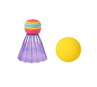 Folpus 2 Piezas Raqueta Tenis Infantiles Raqueta Badminton Set Pelota Raqueta Juguetes PP Adecuado para Juegos en Jardín Educación Física Parque Y Cumpleaños, Sólo 2 Bolas
