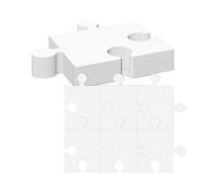 Folpus 30 Plantillas de Rompecabezas Blancas en para Dibujar y Hacer tú Mismo, Accesorios con Bordes Lisos, Multiusos, educativos para niños, 20 x 23