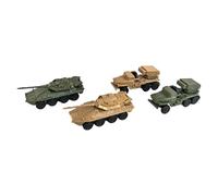 Folpus 4 Modelos de Tanque a Escala 1:144 para Montar en casa, decoración de Mesa, colección de vehículos Blindados en Miniatura, Modelo 4D, Tanque de