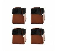 Folpus 4 Piezas Elevador con Correa Ajustable Universal Elevador Muebles Antislizante te para Armarios, size to 1, Marrón