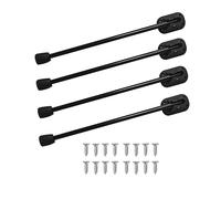 Folpus 4 Piezas Patas Plegables Escritorio Recambio Pie Mueble Hierro Multiuso Diseño Moderno para Comedor Estudio Sala Oficina, 26cm Negro
