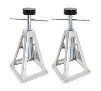 Folpus 4 Piezas Soporte Principal Apoyo Rv Estructura Estabilizadora Regulable en Aleación de Aluminio con Almohadilla para Remolque Viaje Taller Uso Al Aire, 2 piezas