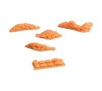 Folpus 5 Piezas Modelo de Bolsa de Arena Miniatura Diorama Juego de Construcción Accesorio de Resina para Escenario Militar Adecuado para Proyectos de