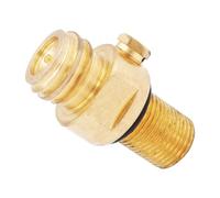 Folpus Adaptador de Recarga de Cilindro, Salida de latón TR21-4, Tanque de máquina de refresco M18x15, Adaptador de CO2, Conector de Recarga, Botella de