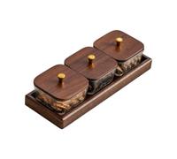 Folpus Bandeja para Servir Dividida, Plato para Secos, práctico y Lujoso Centro de Mesa, Plato para Secos con Tapa para Sala de Estar, Cocina y