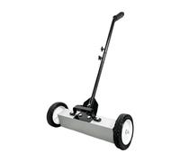 Folpus Barredora con ruedas para recoger hierro, carrito recolector, escoba limpiadora, recogedor de hierro, barredora de césped, limpieza de metales para