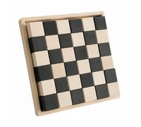 Folpus Bloques de Construcción para Niños Set de Mosaico Piezas de Madera con Formas para Apilar y Ordenar Que Fomentan Pensamiento y Coordinación Adecuado, Mosaico De Tilo Teñido Blanco Y Negro