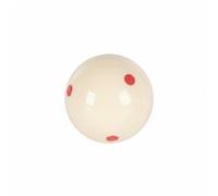 Folpus Bola de Billar Bola Blanca Bola de Billar Bola de Pool Bola de Snooker con Respuesta Constante y Superficie Pulida para Control y de Juego Adecuada, 57.2 Mm, 3A con Seis Puntos Rojos Grande
