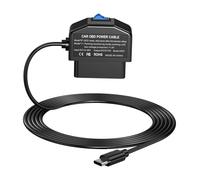 Folpus Cable de alimentación para cámara de Tablero, Universal, portátil, con botón de Interruptor y Puerto USB Hembra, Kit de cableado, Accesorios, Detección de Vibraciones