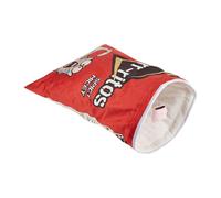 Folpus Cama de Cueva de Gato con Juguete Colgante, Arrugado en caluroso Bolso de Dormir portátil portátil Casa de Gato para Gatos Interiores al, Base Roja